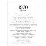 1970 Fun Facts Quiz with Answers Printable | 1970 Pop Culture Trivia by LittleSizzle