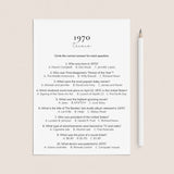 1970 Quiz and Answers Printable by LittleSizzle