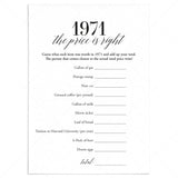 1971 The Price Is Right Game with Answers Printable by LittleSizzle