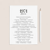 1971 Trivia Quiz with Answer Key Instant Download by LittleSizzle