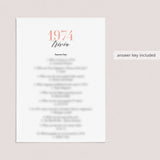 1974 Trivia Questions and Answers Printable