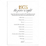 1975 The Price Is Right Game Gold with Answer Key Printable by LittleSizzle