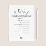 1975 The Price Is Right Game with Answers Printable by LittleSizzle