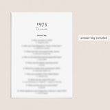 1975 Quiz and Answers Printable