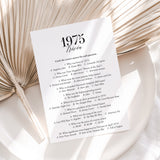 50th Class Reunion Games Printable Class of 1975 High School Reunion