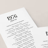 1976 Trivia Quiz with Answer Key Instant Download