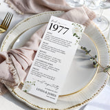 1977 Anniversary Table Cards Personalized 50th Anniversary Decor