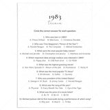 1983 Quiz and Answers Printable by LittleSizzle