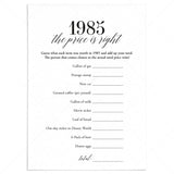 1985 The Price Is Right Game with Answers Printable by LittleSizzle