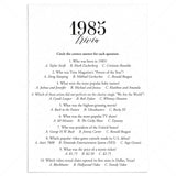 1985 Fun Facts Quiz with Answers Printable by LittleSizzle