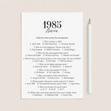 1985 Fun Facts Quiz with Answers Printable | 1985 Pop Culture Trivia by LittleSizzle