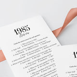 1985 Fun Facts Quiz with Answers Printable