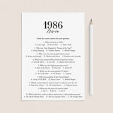 1986 Trivia Quiz with Answer Key Instant Download by LittleSizzle