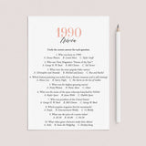 1990 Trivia Questions and Answers Printable by LittleSizzle