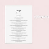Printable 35th Birthday Games for Her Born in 1991