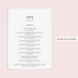 1993 Quiz and Answers Printable