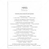 1993 Quiz and Answers Printable by LittleSizzle