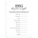 1995 The Price Is Right Game with Answers Printable by LittleSizzle