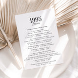 30th Class Reunion Games Printable Class of 1995 High School Reunion