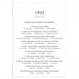 1995 Quiz and Answers Printable | All About The Year 1995 Trivia by LittleSizzle