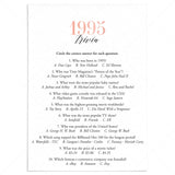 1995 Trivia Questions and Answers Printable by LittleSizzle