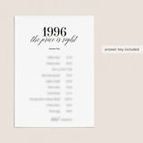 1996 The Price Is Right Game with Answers Printable