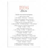 1996 Trivia Questions and Answers Printable by LittleSizzle