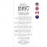 30th Anniversary Party Decorations Married in 1997 Table Card by LittleSizzle