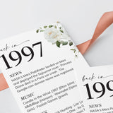 1997 Anniversary Table Cards Personalized 30th Anniversary Decor