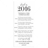 10th Class Reunion Table Card Class of 2016 Reunion Decorations by LittleSizzle