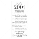 25th Anniversary Party Decorations Married in 2001 Table Card by LittleSizzle