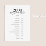 2000 The Price Is Right Game with Answers Printable