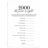 2000 The Price Is Right Game with Answers Printable by LittleSizzle