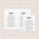 Married in 2000 25th Wedding Anniversary Party Games Bundle