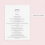 2003 Quiz and Answers Printable