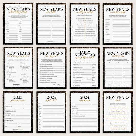 2023 2024 New Year's Eve Party Games Bundle Printable by LittleSizzle