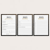 2024/2025 New Years Reflections and Resolutions Cards Printable by LittleSizzle