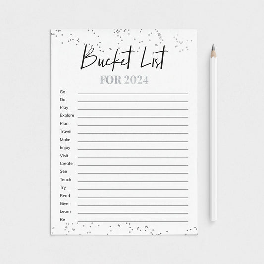 New Year Bucket List Printable by LittleSizzle