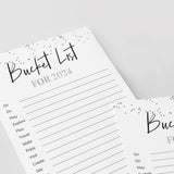 Silver New Year's Resolution Cards Printable