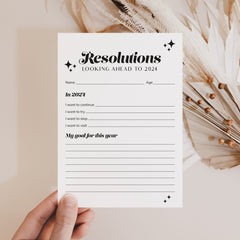 2024 New Year Resolutions Goal Setting List Printable