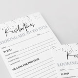 New Year Resolutions Card Printable