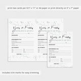 Year in Review Cards Printable