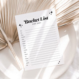 2025 Bucket List Printable