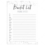 New Year Bucket List Printable by LittleSizzle