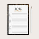 2025 New Year's Bucket List Card Printable by LittleSizzle