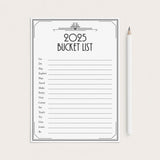 Printable New Year Bucket List 2025 by LittleSizzle