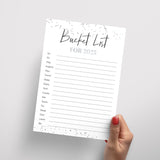 New Year Bucket List Printable