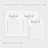 New Year Bucket List Printable