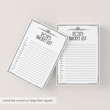 Printable New Year Bucket List 2025