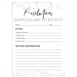 2025 New Year Resolutions Card Printable by LittleSizzle